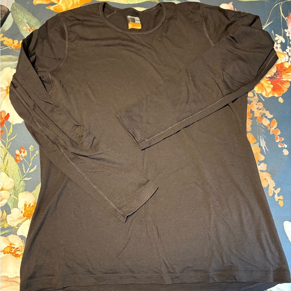 Icebreaker Black Long Sleeve Sweater Tees oasis 200